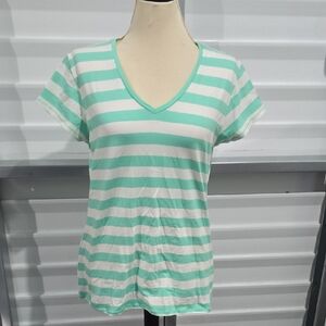 GAP White and Green‎ Short Sleeve Fitted Tee Sixe XXL